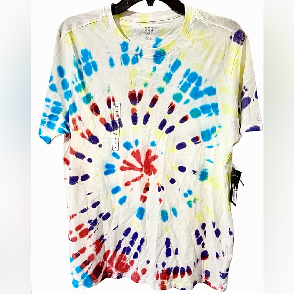 DSG Adult Tie Dye Short Sleeve Colorful Crew Neck Tee